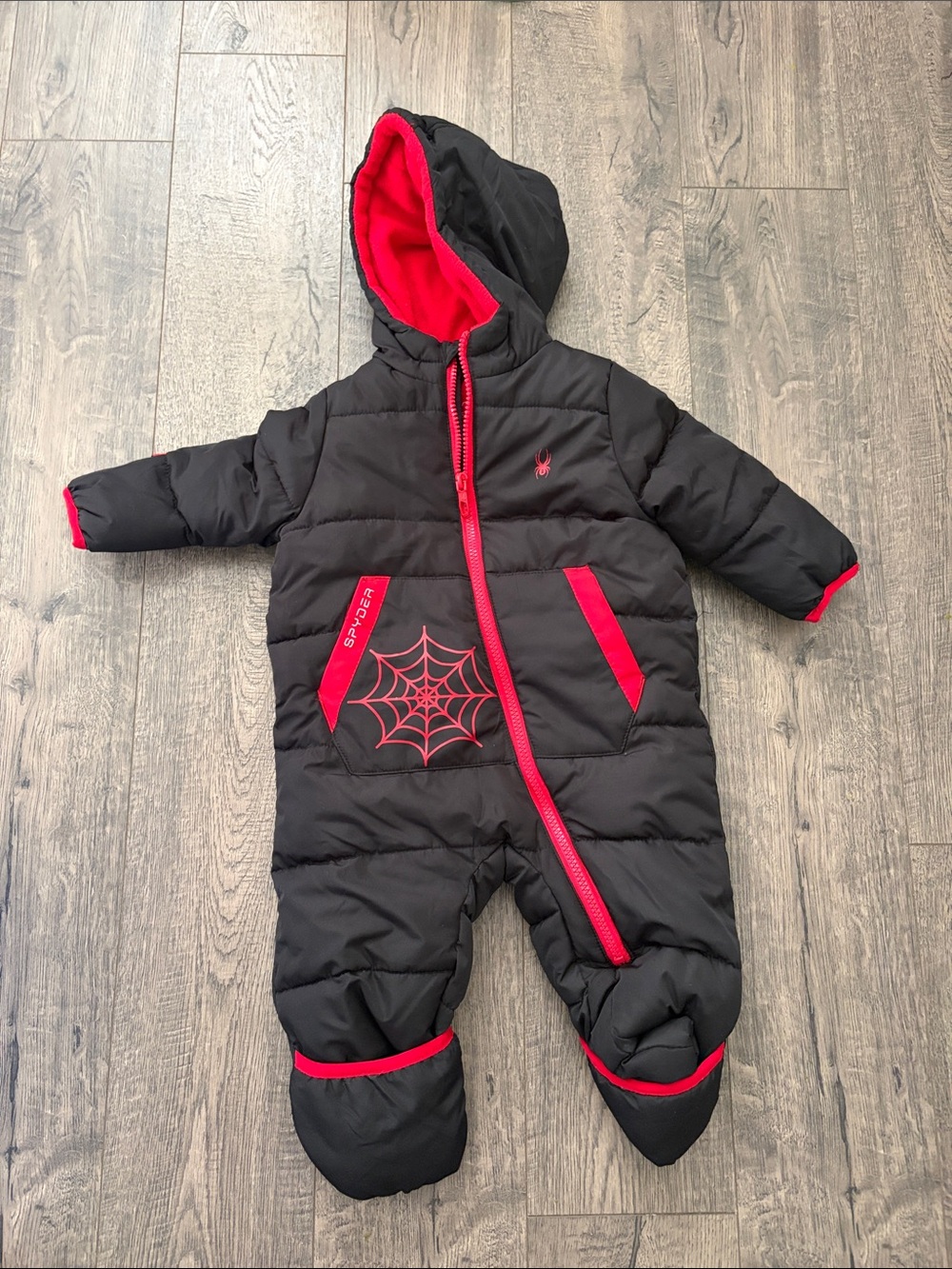 Black & Red Spyder Infant Snowsuit